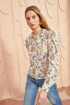 ULLA JOHNSON Dara Blouse - Gardenia -ULLA JOHNSON ULLA JOHNSON Dara Blouse GARDENIA 0044