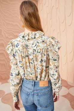 ULLA JOHNSON Dara Blouse - Gardenia -ULLA JOHNSON ULLA JOHNSON Dara Blouse GARDENIA 0157