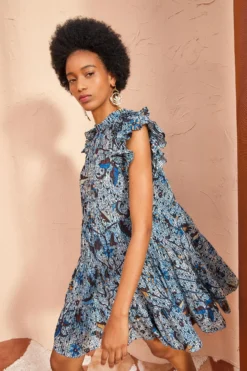 ULLA JOHNSON Denia Dress - Morning Glory -ULLA JOHNSON ULLA JOHNSON Denia Dress MORNING GLORY 04