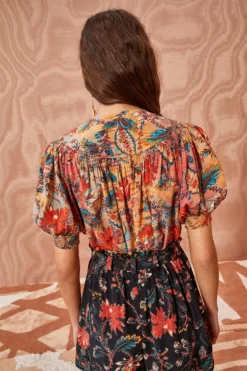 ULLA JOHNSON Dina Top - Coral Bloom -ULLA JOHNSON ULLA JOHNSON Dina Top CORAL BLOOM 0106