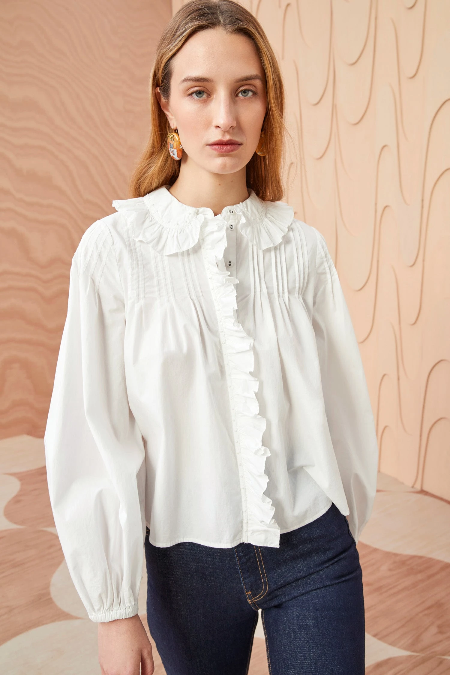 ULLA JOHNSON Dolores Blouse - Pristine 3 ULLA JOHNSON Dolores Blouse - Pristine - Image 3