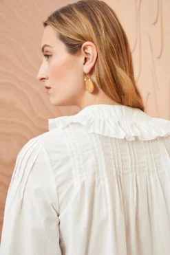 ULLA JOHNSON Dolores Blouse - Pristine 8 ULLA JOHNSON Dolores Blouse - Pristine -ULLA JOHNSON ULLA JOHNSON Dolores Blouse PRISTINE 0039