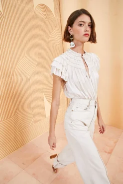 ULLA JOHNSON Eva Top - Blanc