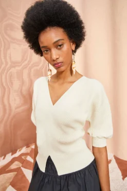 ULLA JOHNSON Eila Top - Chalk -ULLA JOHNSON ULLA JOHNSON Eila Top CHALK 0092