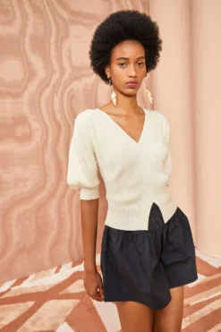 ULLA JOHNSON Eila Top - Chalk