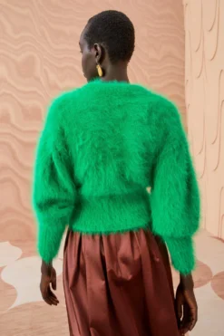 ULLA JOHNSON Emira Pullover - Emerald -ULLA JOHNSON ULLA JOHNSON Emira Pullover EMERALD 0083