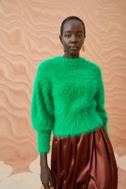 ULLA JOHNSON Emira Pullover - Emerald -ULLA JOHNSON ULLA JOHNSON Emira Pullover EMERALD 0088