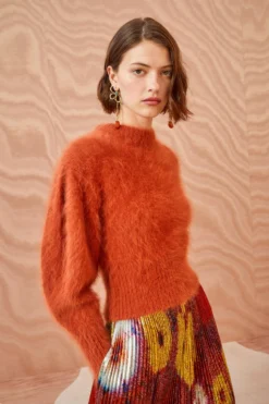 ULLA JOHNSON Emira Pullover - Redwood -ULLA JOHNSON ULLA JOHNSON Emira Pullover REDWOOD 0111