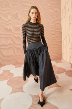 ULLA JOHNSON Emmy Skirt - Noir 9 ULLA JOHNSON Emmy Skirt - Noir -ULLA JOHNSON ULLA JOHNSON Emmy Skirt NOIR 01 MAIN