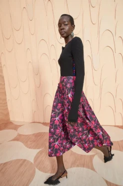 ULLA JOHNSON Emmy Skirt - Zinnia -ULLA JOHNSON ULLA JOHNSON Emmy Skirt ZINNIA 03