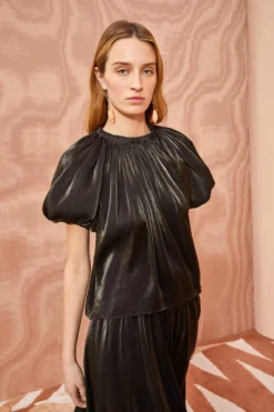 ULLA JOHNSON Flo Top - Noir -ULLA JOHNSON ULLA JOHNSON Flo Top NOIR 0032