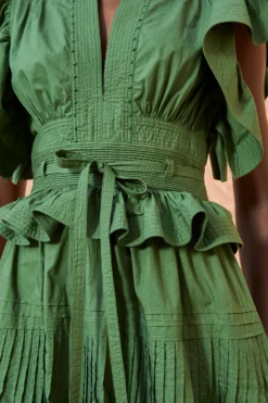 ULLA JOHNSON Florence Dress - Juniper -ULLA JOHNSON ULLA JOHNSON Florence Dress JUNIPER 02 ALT