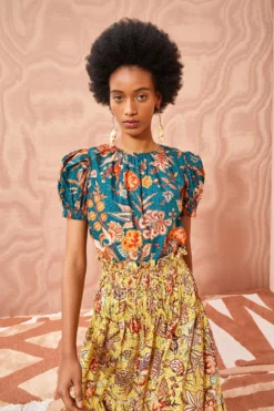 ULLA JOHNSON Frances Top - Delphinium