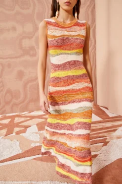 ULLA JOHNSON Gaia Dress - Agate -ULLA JOHNSON ULLA JOHNSON Gaia Dress AGATE 02 ALT