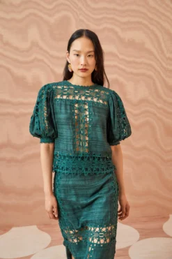 ULLA JOHNSON Gita Top - Cypress -ULLA JOHNSON ULLA JOHNSON Gita Top CYPRESS 01 MAIN