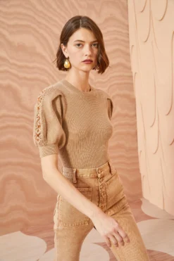 ULLA JOHNSON Harper Top - Fawn