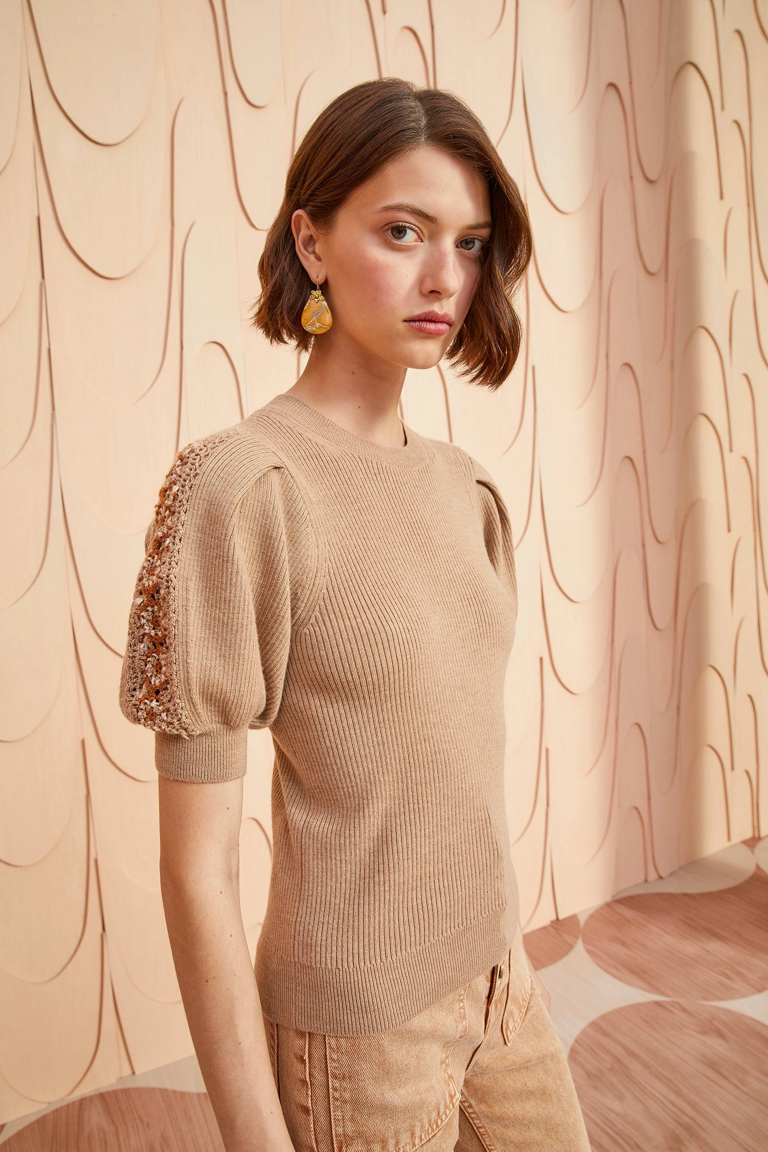 ULLA JOHNSON Harper Top - Fawn 3 ULLA JOHNSON Harper Top - Fawn - Image 3