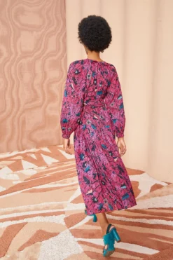 ULLA JOHNSON Helia Dress - Snapdragon -ULLA JOHNSON ULLA JOHNSON Helia Dress SNAPDRAGON 04