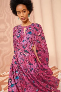 ULLA JOHNSON Helia Dress - Snapdragon -ULLA JOHNSON ULLA JOHNSON Helia Dress SNAPDRAGON 05