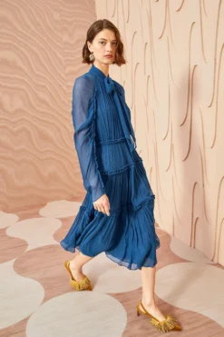 ULLA JOHNSON Idalia Dress - Sapphire 9 ULLA JOHNSON Idalia Dress - Sapphire -ULLA JOHNSON ULLA JOHNSON Idalia Dress SAPPHIRE 04 UPDATE