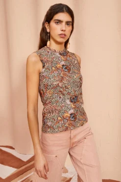 ULLA JOHNSON Ines Top - Wheat Flower