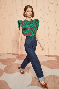 ULLA JOHNSON Iren Top - Malachite -ULLA JOHNSON ULLA JOHNSON Iren Top MALACHITE 03