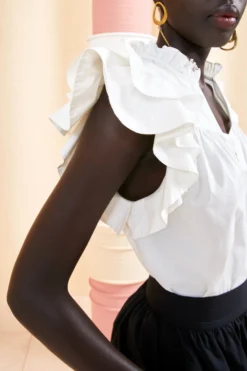 ULLA JOHNSON Lei Top - Blanc -ULLA JOHNSON ULLA JOHNSON LEI TOP BLANC 02 ALT