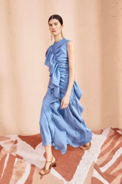 ULLA JOHNSON Lali Dress - River 9 ULLA JOHNSON Lali Dress - River -ULLA JOHNSON ULLA JOHNSON Lali Dress RIVER 01 MAIN