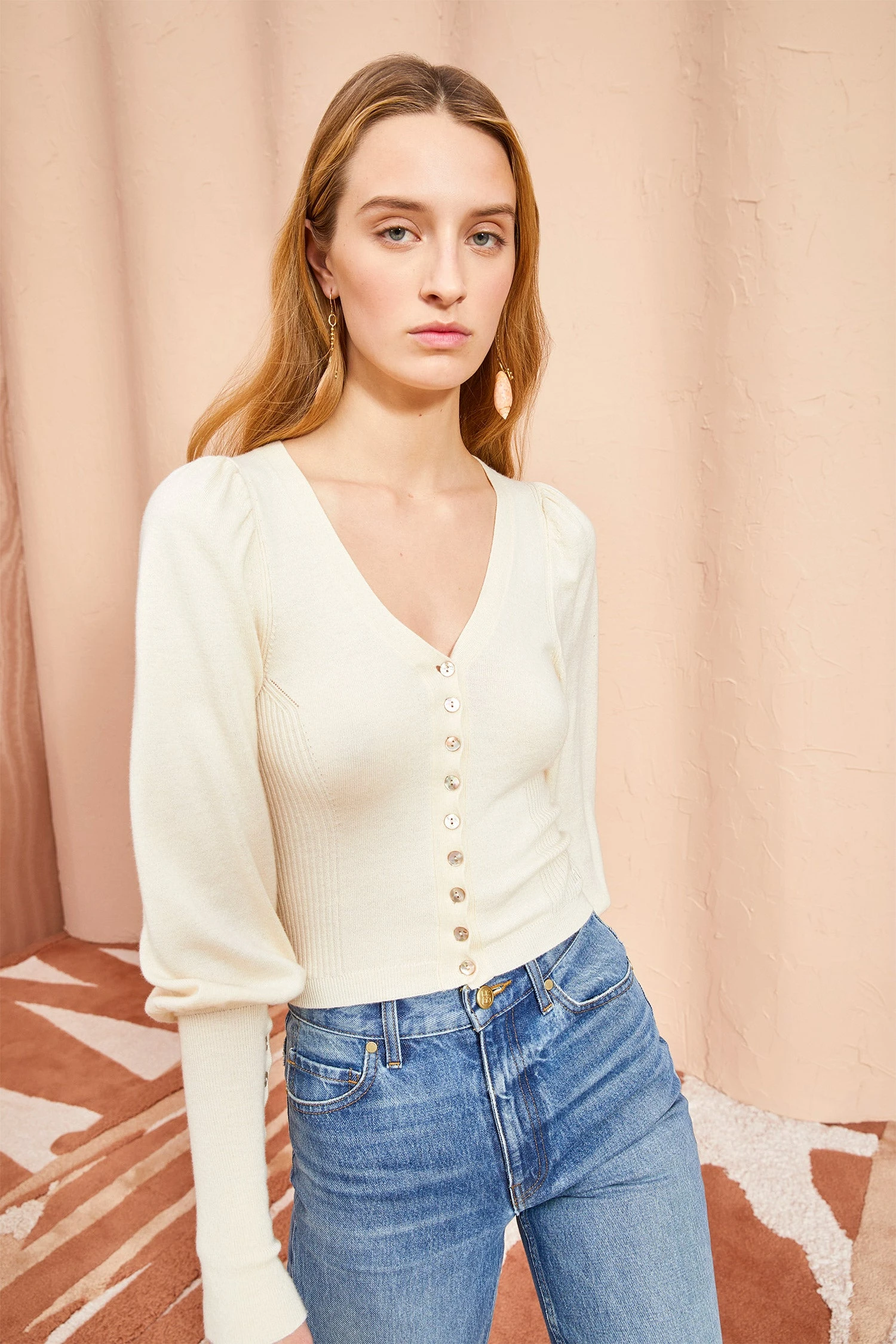 ULLA JOHNSON Leslie Cardigan - Chalk 5 ULLA JOHNSON Leslie Cardigan - Chalk - Image 5