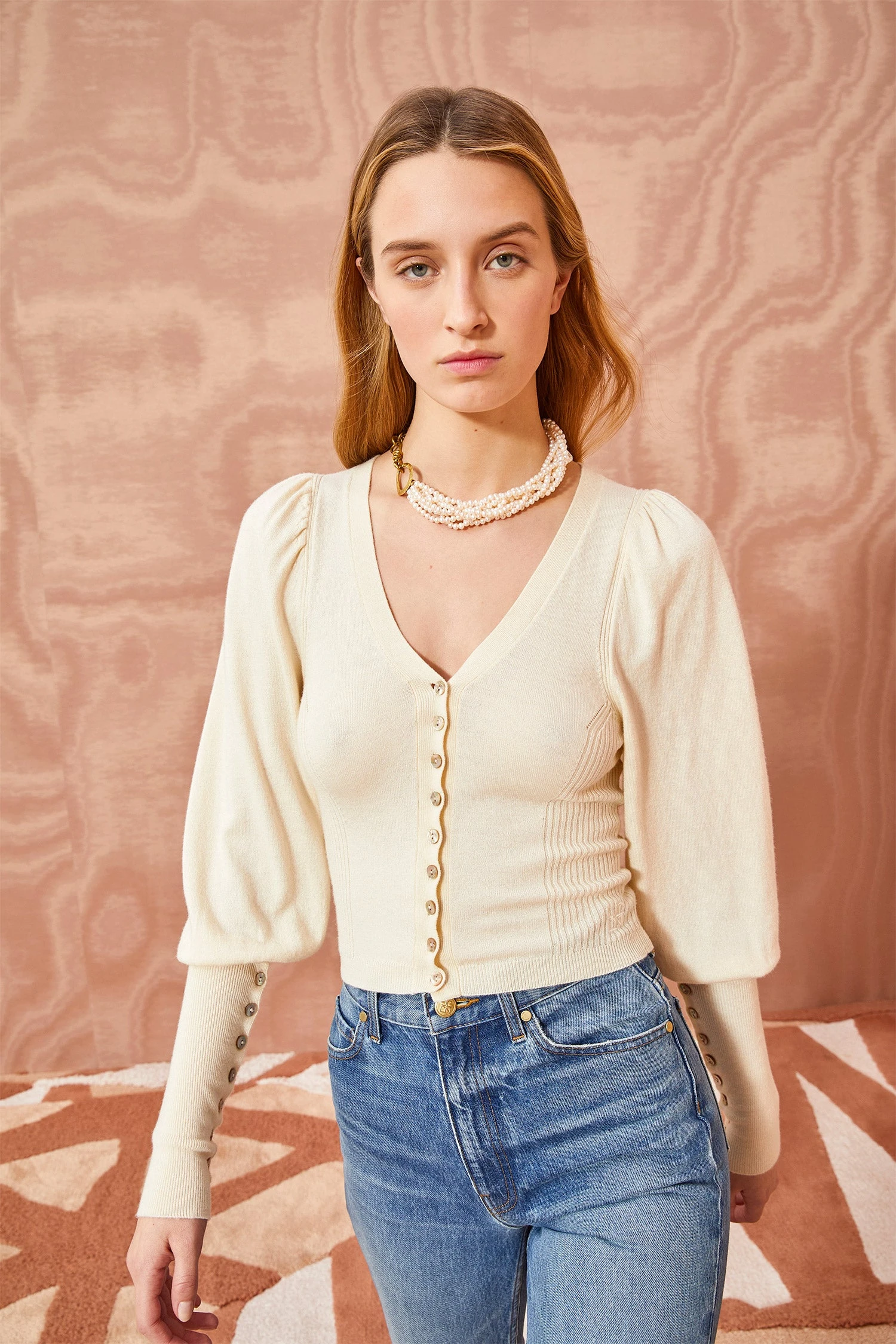 ULLA JOHNSON Leslie Cardigan - Chalk 1 ULLA JOHNSON Leslie Cardigan - Chalk