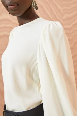 ULLA JOHNSON Lilliana Blouse - Pristine 7 ULLA JOHNSON Lilliana Blouse - Pristine -ULLA JOHNSON ULLA JOHNSON Lilliana Blouse PRISTINE 03