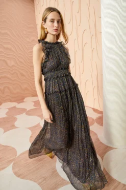 ULLA JOHNSON Lirra Gown - Peridot -ULLA JOHNSON ULLA JOHNSON Lirra Gown PERIDOT 01 MAIN