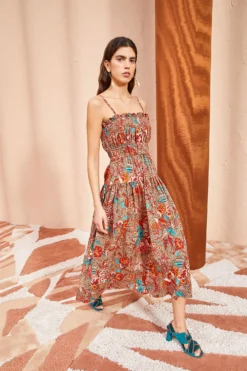 ULLA JOHNSON Bianca Elastic High Heel - Montego 9 ULLA JOHNSON Bianca Elastic High Heel - Montego -ULLA JOHNSON ULLA JOHNSON Lisbet Dress PRIMROSE 01 MAIN 3e989abe 973b 42f4 b03b 07e6107f1bbd