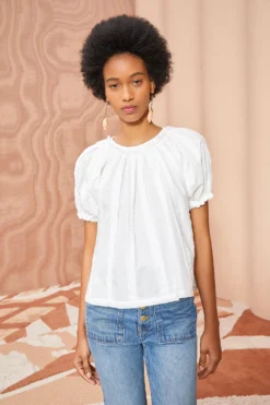 ULLA JOHNSON Lora Top - Pristine -ULLA JOHNSON ULLA JOHNSON Lora Top PRISTINE 03