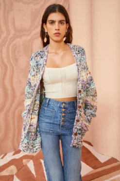 ULLA JOHNSON Lucinda Cardigan - Haze -ULLA JOHNSON ULLA JOHNSON Lucinda Cardigan HAZE 01 MAIN