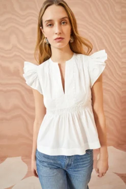 ULLA JOHNSON Luise Top - Pristine
