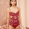 ULLA JOHNSON Luna Maillot - Wild Rose