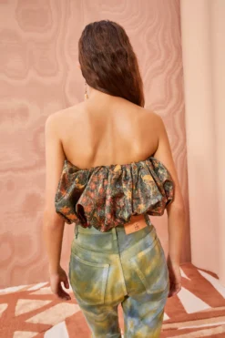 ULLA JOHNSON Lyla Top - Woodland -ULLA JOHNSON ULLA JOHNSON Lyla Top WOODLAND 0146