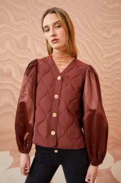 ULLA JOHNSON Maddox Jacket - Mahogany -ULLA JOHNSON ULLA JOHNSON Maddox Jacket MAHOGANY 0126