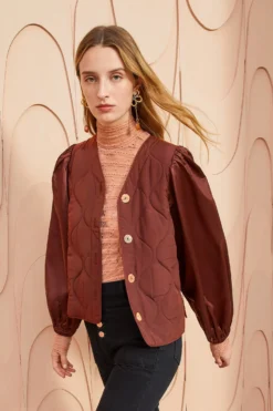 ULLA JOHNSON Maddox Jacket - Mahogany