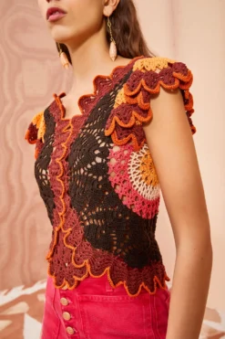 ULLA JOHNSON Magdalena Top - Pomegranate -ULLA JOHNSON ULLA JOHNSON Magdalena Top POMEGRANATE 0203