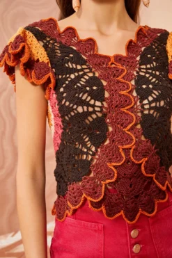 ULLA JOHNSON Magdalena Top - Pomegranate -ULLA JOHNSON ULLA JOHNSON Magdalena Top POMEGRANATE 02 ALT