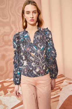 ULLA JOHNSON Manet Blouse - Jet 7 ULLA JOHNSON Manet Blouse - Jet -ULLA JOHNSON ULLA JOHNSON Manet Blouse JET 03