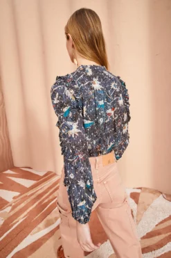 ULLA JOHNSON Manet Blouse - Jet 8 ULLA JOHNSON Manet Blouse - Jet -ULLA JOHNSON ULLA JOHNSON Manet Blouse JET 04