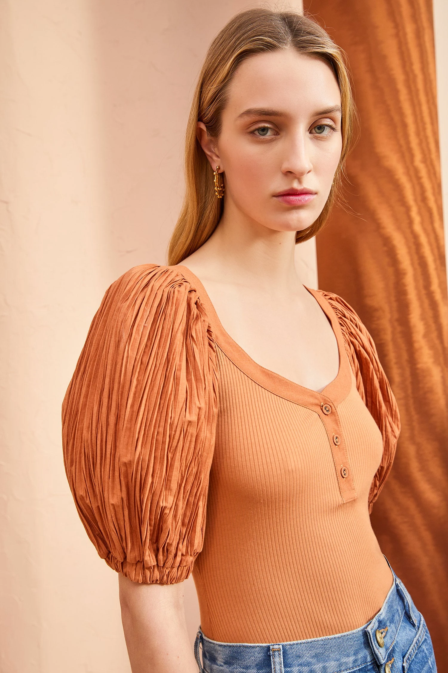 ULLA JOHNSON Marika Top - Chestnut 3 ULLA JOHNSON Marika Top - Chestnut - Image 3