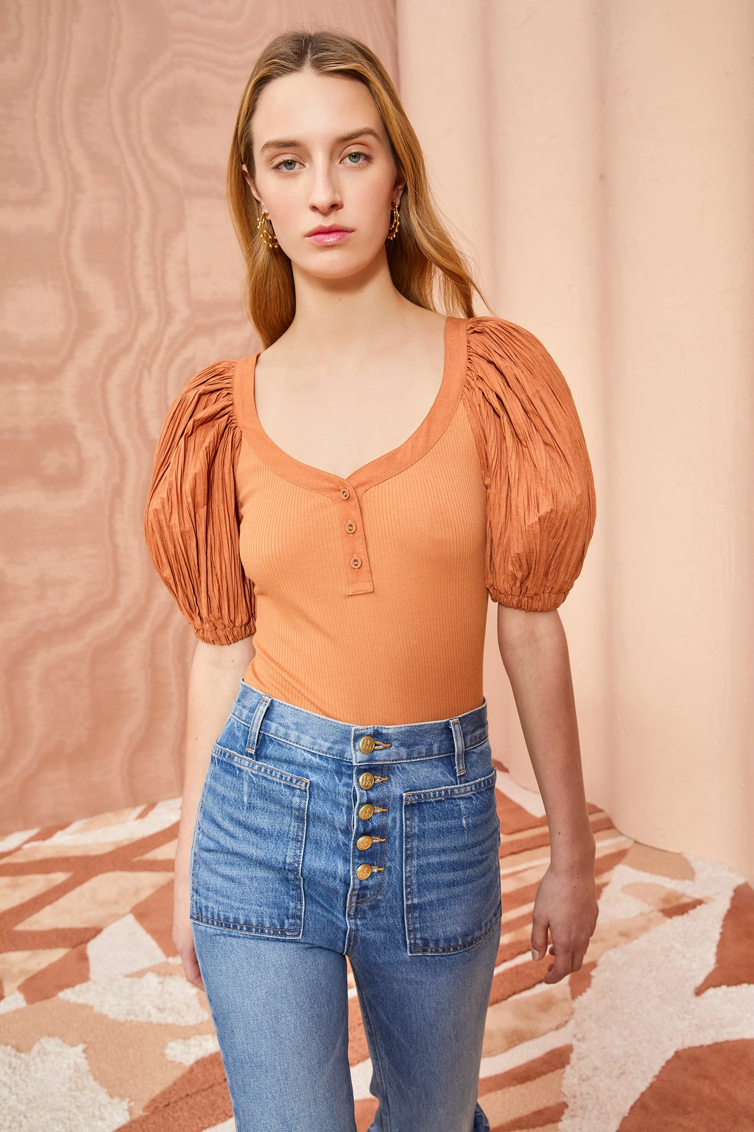 ULLA JOHNSON Marika Top - Chestnut 5 ULLA JOHNSON Marika Top - Chestnut - Image 5