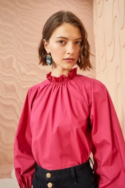 ULLA JOHNSON Marlie Blouse - Rosebud 9 ULLA JOHNSON Marlie Blouse - Rosebud -ULLA JOHNSON ULLA JOHNSON Marlie Blouse ROSEBUD 05