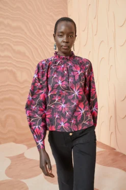 ULLA JOHNSON Marlie Blouse - Zinnia -ULLA JOHNSON ULLA JOHNSON Marlie Blouse ZINNIA 03