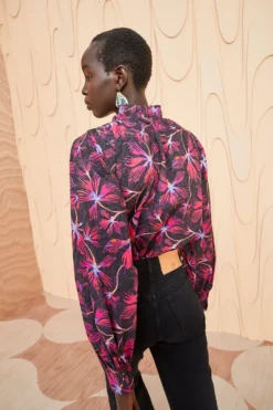 ULLA JOHNSON Marlie Blouse - Zinnia -ULLA JOHNSON ULLA JOHNSON Marlie Blouse ZINNIA 04