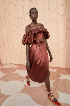 ULLA JOHNSON Maxine Skirt - Mahogany